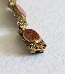 Vintage Gold Stone Jewelry Ring Is 925 All Else Gold Plate Brooch Bracelet & ER