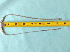 Vintage Clear Glass Rhinestone Choker Necklace 15 in Chain Silver Tone
