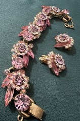 BREATH-TAKING GORGEOUS VINTAGE JULIANA BRACELET EARRINGS SET EXCELLENT CONDITION