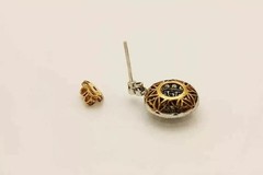 Stunning Art Deco Round Cut Lab Created Diamond 925 Silver Engagement Earrings