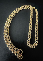 Vintage, Gold Plated, Double Links, over 20” Length Unisex Chain.