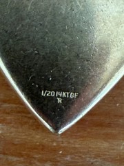 Vintage 1/20 14k Gold-Filled Heart Locket with I Love You