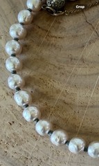 Vintage Miriam Haskell Faux Baroque Pearl Pendant UNSIGNED Wired Choker “AS IS”
