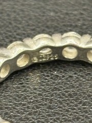 Vintage Sterling Silver Cubic Zirconia Eternity Band Ring Size 7 E20