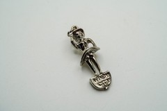 Vintage Sterling Silver Windy City Skirt Woman Charm 3cm JB39
