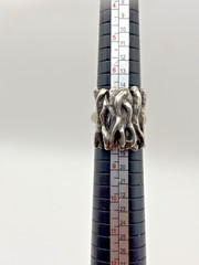 Vintage Sterling 925 BRUTALIST FREE-FORM UNIQUE RING Size 7.5 10.77grams