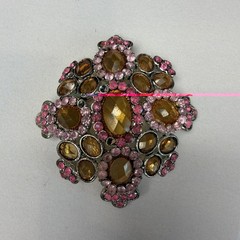 Lot Of Estate Brooches 7 In Total Rhinestones, Mother Of Pearl Etc…
