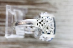 LONDON BLUE TOPAZ DESIGNER GEMSTONE STERLING SILVER 925 RING SZ 6 LUXURY