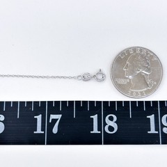Vintage Sterling Silver 925 0.6mm Cable Chain Necklace 18”