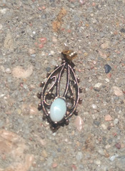 Vintage Moonstone Gold Filled Pendant 1in