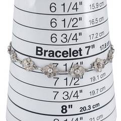 Vintage Sterling Silver 925 Flower Bracelet 7.5″