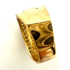 Ross Simons 925 sterling silver gold vermeil cubic zirconia cocktail ring size 7