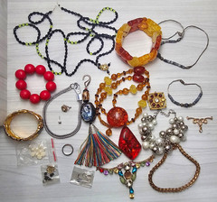 Soviet Vintage Costume Jewelry for Women Beads Bracelets Earrings Made in USSR