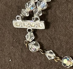 Gorgeous Vtg Set La Roco Crystal Cut Bead 2 Strand Necklace & Bracelet Signed