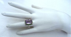 NEW SIGNED HT STERLING SILVER TOURMALINE CHROME DIOPSIDE GEMSTONE RING SIZE 9.5