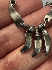 Silver Tone Necklace Minimalism Goth Whymsigoth Grunge Punk Boho Chic Artisan