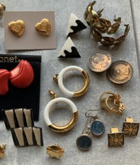Vintage Jewelry Lot Of 20 Pairs (40 Pcs) Earrings Monet Christina KC