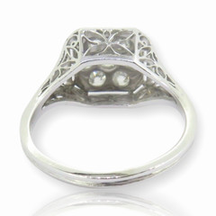 .Antique Handmade 0.35ct Old European Cut Diamond Set Platinum Ring Val $4460