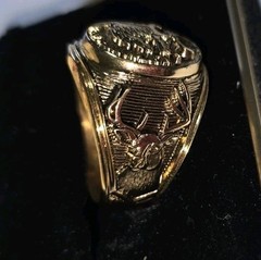 North American Hunting Club 14k Gold Over Sterling Silver Diamond Ring Sz 11.25