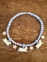 Flying Colors – Necklace – Rare – Ceramic White Sheep With Option For Sheep Pin