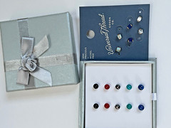 NWT LOT of Universal Thread Semi Precious Cube Earrings & Gift Boxed Ball DJ200