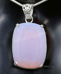 110.5 Ct Cushion Cut Natural Pink Opal EGL 925 Solid Silver Pendant Gems 5FRS