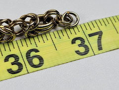 Vintage Silver And Gold Tone Fancy Chain Necklace 37 Inch Spring Ring Clasp