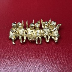 Vintage Edgar Berebi Limited Edition 6 All n A Row Angel child Brooch