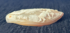 Antique Shell Cameo of Flora or Aurora and Cupid (Eros) Unmounted