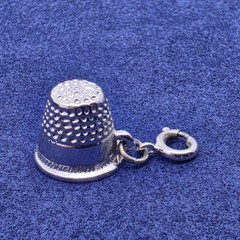 Vintage Monet Bracelet Charms Oldie Sports Car Roadster & Sewing Thimble