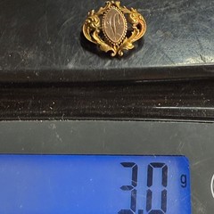 Vintage Gold Filled Watch Fob Brooch Engraved Monogram “V”