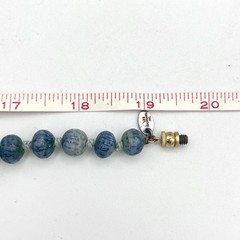 Vintage Les Bernard Necklace Blue Green Gray Coral Graduated Bead 19.5”