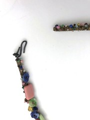 UNIQUE MIXED MEDIA ARTISAN STATEMENT NECKLACE