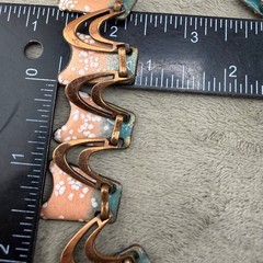 Vintage Matisse Renoir Copper Enamel Necklace Unsigned 16”