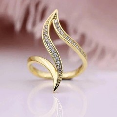 2.2Ct Art Deco Style Lab-Created Diamond Anniversary 14K Yellow Gold Finish Ring