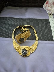 Salvador Teran for Marbel Mexico Necklace Set Aztec Maya 22k Plated Pre Owned #7