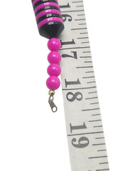 Purple Black Large Disc Beaded Necklace Spring Ring Closure Vintage