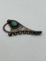Vintage MCM Paul Miller Sterling Silver and Turquoise Pendant 1950s-1960s