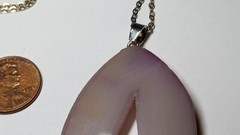 2 STONE GEMSTONE PENDANTS & STERLING SILVER 19″ NECKLACES AMETHYST & MORE