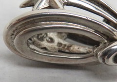 BEAUTIFUL STERLING SILVER & CRYSTAL BALL SLIDE PENDANT