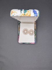 Vintage Marvella Faux Pearl Cluster Earrings with Original Presentation Box