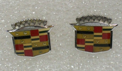 Retro Cadillac Car Emblem Cufflinks Crest Sterling Silver General Motors Vtg