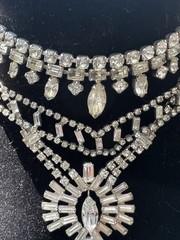 Vintage Rhinestone Jewelry Lot Earrings Brooches Necklace Bracelets Multicolor