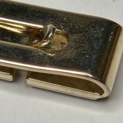 Vintage Swank Gold Tone Tie Clip Geometric Brick Watchband Link Mid Century MCM