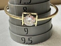 Gold Tone Clamp Bangle Bracelet Huge Rhinestone Focal b183