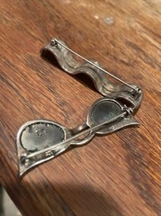Sterling Cats Eye Sun Glasses Pin + Ribbon Pin Mexico 92.5 Both Well Made