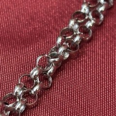 Vintage Sterling Silver Filigree Medallion Pendant Rolo Chain Necklace