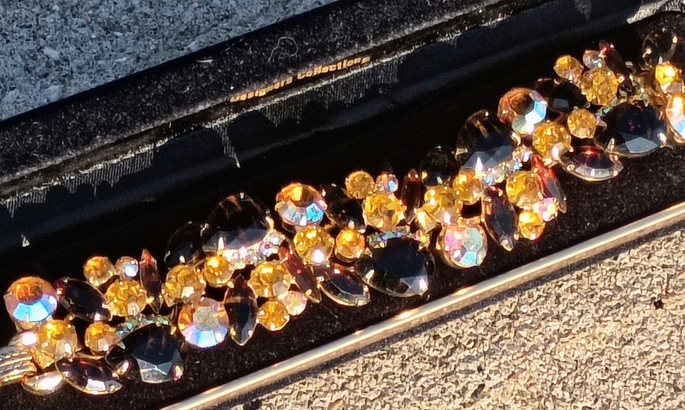 Verified #649 Juliana Tigers Eye And Topaz AB 5 Link Bracelet
