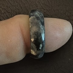 Vintage Green Stone Ring Size 9 Band Estate Jewelry Untested
