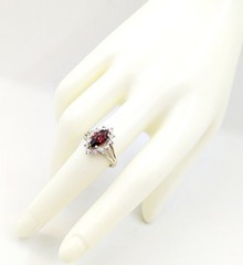 Vintage Luxury RING Silver 925 with Big Bright Stone -size: 7.5US (17.5mm) | #4